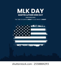 Happy Martin Luther King Jr. Day creative banner, poster, social media post, postcard, background, greetings card, template, backdrop, web banner design etc.