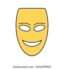 happy mask Icon illustration perfect for designs related to circus and carnival themes