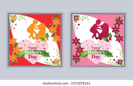 Happy Mather's Day-Design-Vektorvorlage