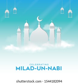 Happy Mawlid al-Nabi Muhammad SAW. Eid milad un nabi mubarak Vector. Suitable for greeting card, poster and banner