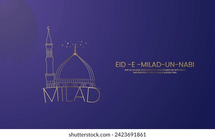 Happy Mawlid al-Nabi. Translated as Happy Eid Milad un Nabi