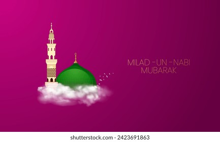 Happy Mawlid al-Nabi. Translated as Happy Eid Milad un Nabi