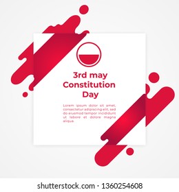 Happy May 3rd Constitution Day Vector template design Illustration