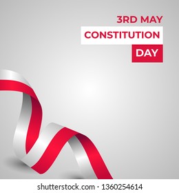 Happy May 3rd Constitution Day Vector template design Illustration