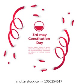 Happy May 3rd Constitution Day Vector template design Illustration