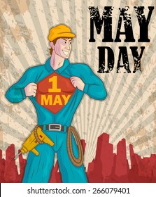 Happy May Day Celebration In Vector