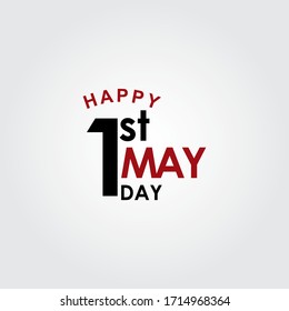 Happy May Day Logo Vector Template Design Illustration