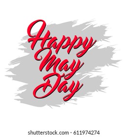 Happy May Day Logo Vector Template