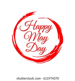 Happy May Day Logo Vector Template