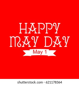 Happy May Day Logo Vector Template