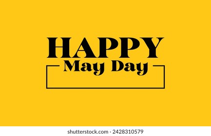 Happy May Day Stylish Text With Colorful Background Design