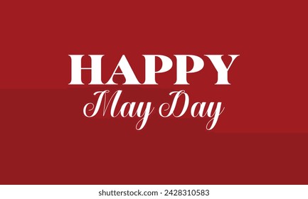 Happy May Day Stylish Text With Colorful Background Design