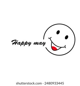 happy may vector template design illustration