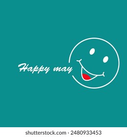 happy may vector template design illustration