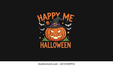 Diseño de Vector de Halloween Happy Me