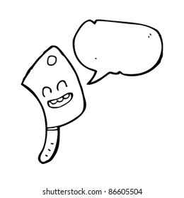 happy meat cleaver cartoon