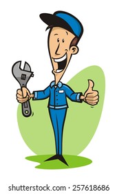 Happy mechanic