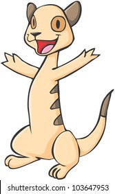 Happy Meerkat Cartoon