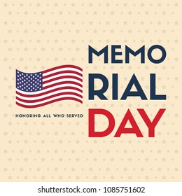 Happy memorial day background card