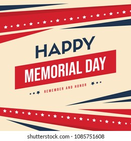 Happy memorial day background card