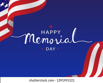 Happy Memorial Day Background, Card, Banner, Wallpaper Vector illustration