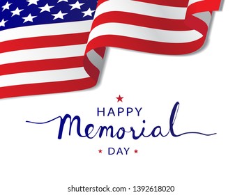 Happy Memorial Day Background, Card, Banner, Wallpaper Vector illustration