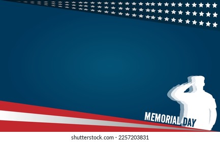 Happy Memorial Day background with copy space area. Suitable for Memorial Day's event