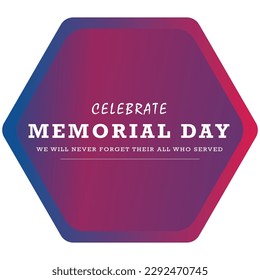 Happy Memorial Day Background design free vector, National American Holiday Illustration Design,