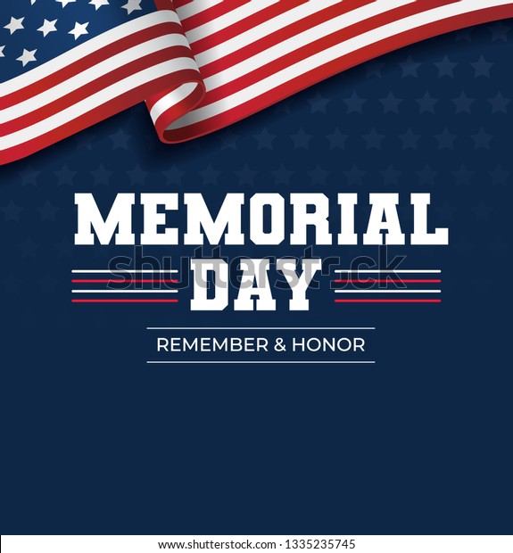Premium Vector  Happy memorial day background with army helmet  illustration remember and honor