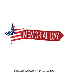 happy memorial day background with some special objects, vector illustration design