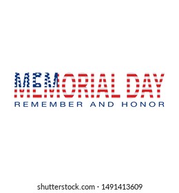 happy memorial day background with some special objects, vector illustration design