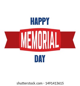 happy memorial day background with some special objects, vector illustration design
