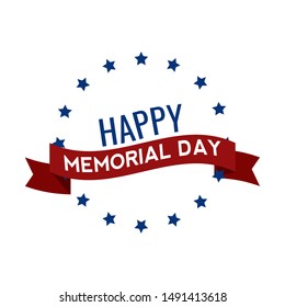 happy memorial day background with some special objects, vector illustration design