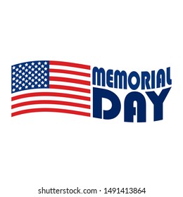 happy memorial day background with some special objects, vector illustration design