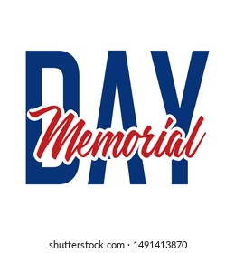 happy memorial day background with some special objects, vector illustration design