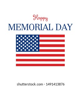 happy memorial day background with some special objects, vector illustration design