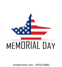 happy memorial day background with some special objects, vector illustration design