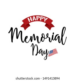 happy memorial day background with some special objects, vector illustration design