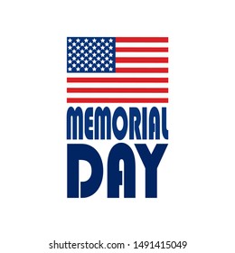 happy memorial day background with some special objects, vector illustration design