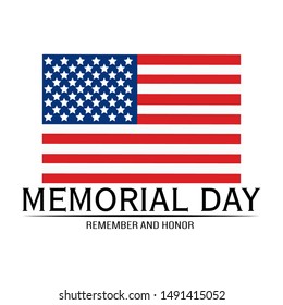 happy memorial day background with some special objects, vector illustration design