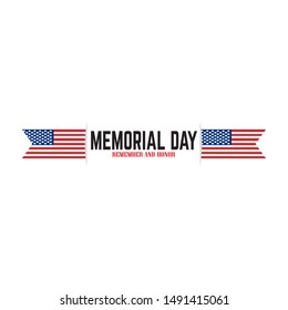 happy memorial day background with some special objects, vector illustration design