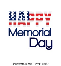 happy memorial day background with some special objects, vector illustration design