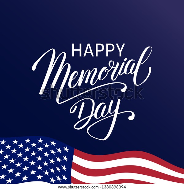 Happy Memorial Day Background Usa Flag Stock Vector (Royalty Free ...