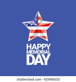 Happy Memorial Day banner . memorial day card. usa memorial day sticker or layout
