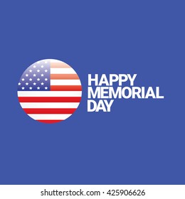 Happy Memorial Day banner . memorial day card. usa memorial day sticker or layout