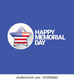 Happy Memorial Day banner . memorial day card. usa memorial day sticker or layout