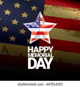 Happy Memorial Day banner . memorial day card. usa memorial day sticker or layout