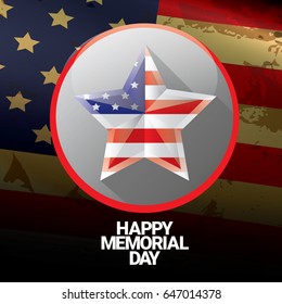 Happy Memorial Day banner . memorial day card. usa memorial day sticker or layout