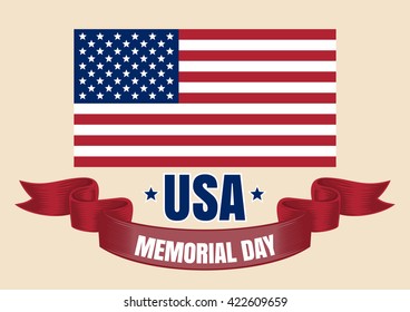 Happy Memorial Day. Memorial Day card. Happy Memorial Day background template. Vector illustration