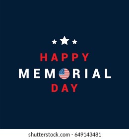 Happy Memorial Day Card Vector illustration.